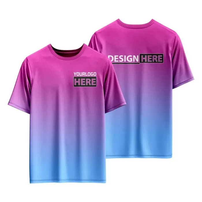 Wholesale 100% Polyester T Shirt Sport Tee Shirt Custom Sublimation Printing T Shirt - Image 3