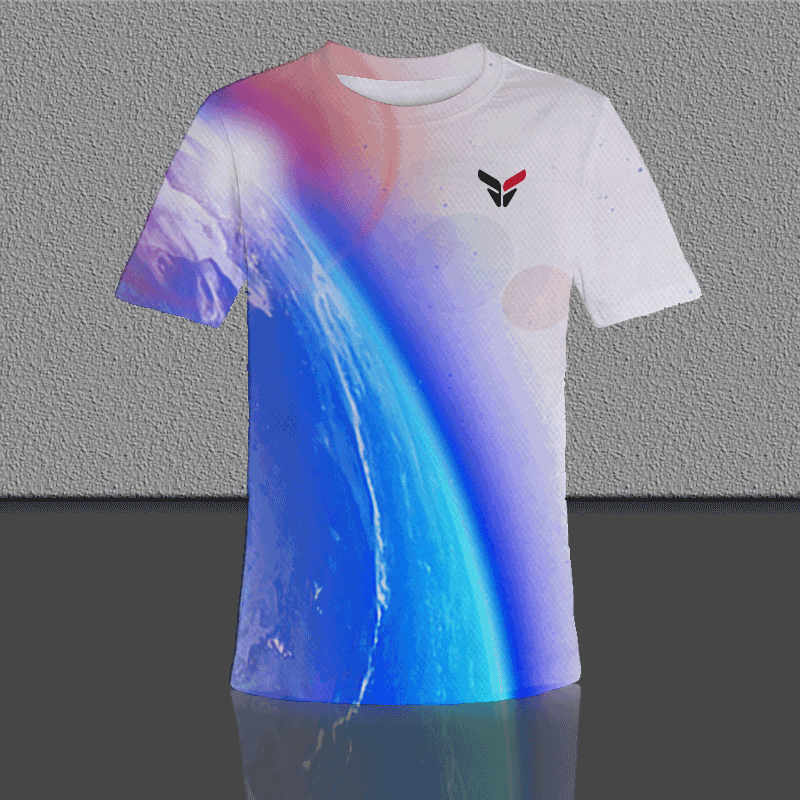 Custom Polyester Tennis Shirt Sublimation Printing Round Neck Football T-Shirt