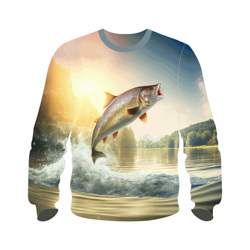 Professional Sublimation Custom Made Fishing Jersey, Long Sleeve Fishing Shirts