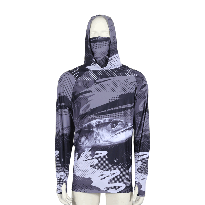 Hooded Fishing Wear Wholesale Breathable Quick Drying Sublimated Fishing Jerseys