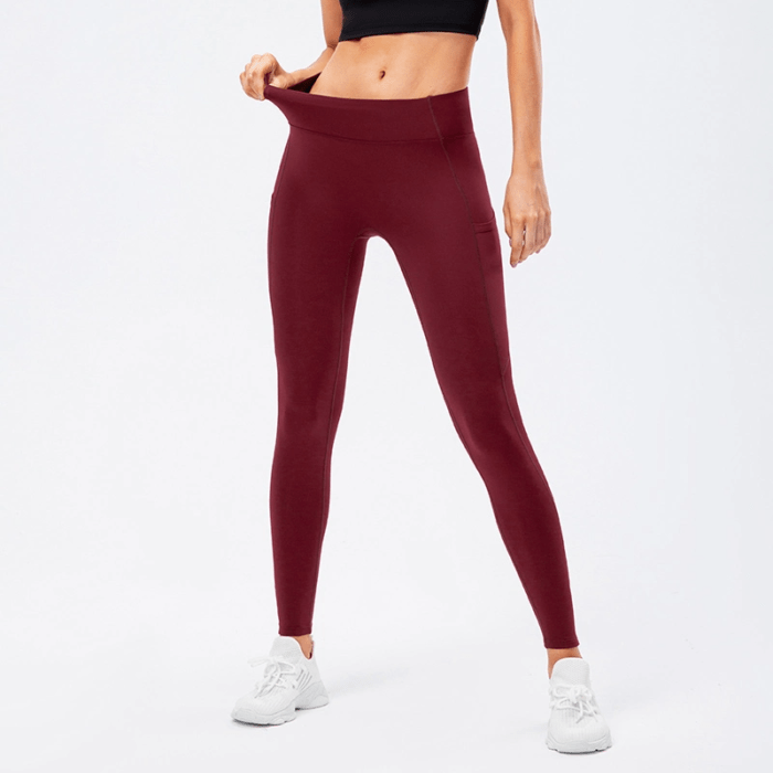 Yoga Pants Fleece Plus Velvet Warm Women Gym Sport 12366 - Image 4