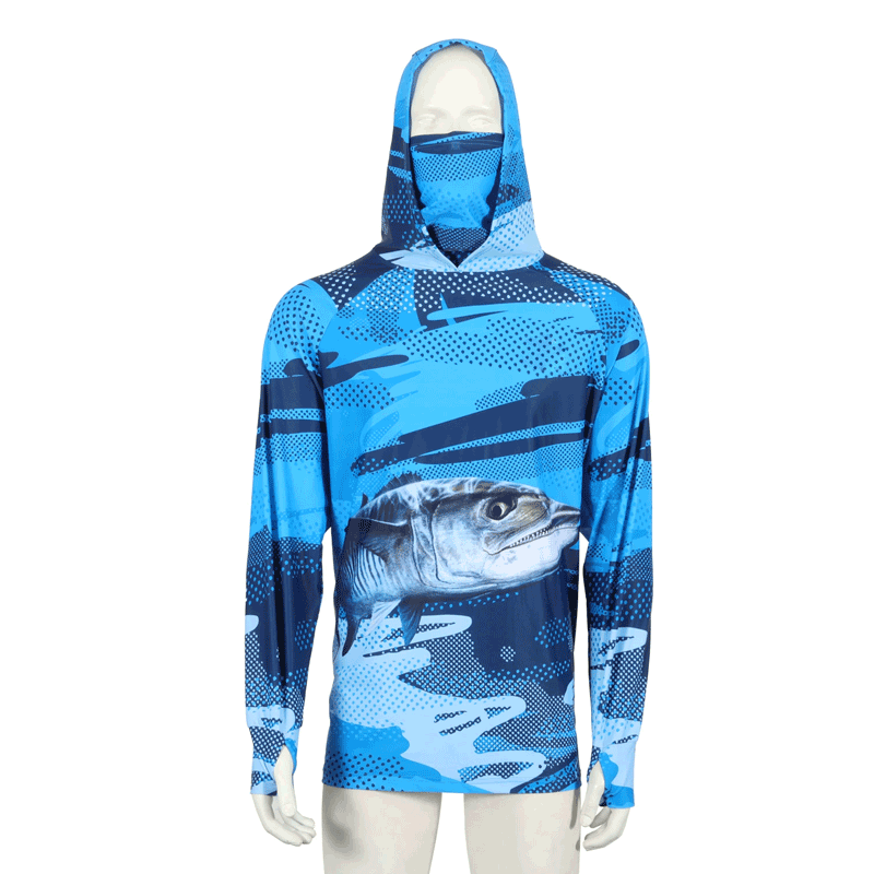 Custom Print Sublimation Quick Dry Fishing Uniform Design Long Sleeve Polyester Men Fishing Jerseys