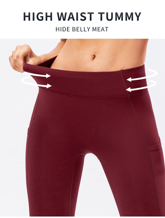 Yoga Pants Fleece Plus Velvet Warm Women Gym Sport 12366 - Image 6